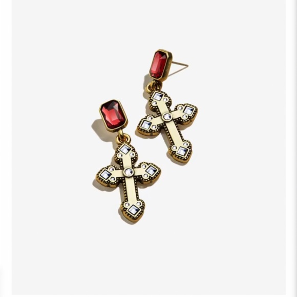 Cross Statement Earrings Alex and Ani x Vintage Sixtysix - Picture 2 of 5
